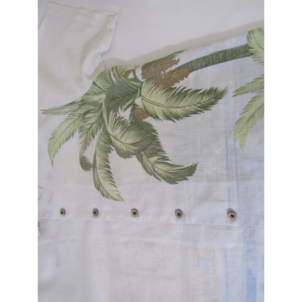 Tommy Bahama Special Reserve 100% Linen Shirt Embroidered Back Palm Cruise Sz L - Picture 16 of 16